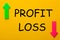 Profit Loss Concept With Opposite Arrows