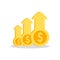Profit money icon. Vector illustration.