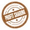 PROFIT SHARING text on brown round grungy stamp