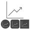 Profit sign graph concept - vector icons set