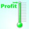 Profit Thermometer Represents Profitable Income And Thermostat