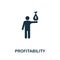 Profitability icon. Creative element from business administration collection. Simple Profitability icon for web design, apps and