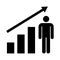 Profitable business vector icon. Businessman illustration symbol. Success sign or logo.