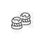 Profiterole clair line icon