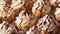 profiteroles dessert through a realistic and visually appealing photograph, featuring a large area for accompanying text