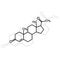 Progesterone chemical formula