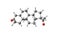 Progestogen molecule rotating video on white