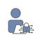Programmer icon illustration lock cyber. icon related to developer.