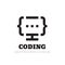 Programming coding - vector business logo template vector illustration. Code concept sign. Modern technology icon. Data symbol.