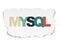 Programming concept: MySQL on Torn Paper background