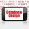 Programming concept: Smartphone with Database Design on display