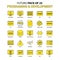 Programming and Developement Icon Set. Yellow Futuro Latest Design icon Pack