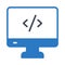 Programming glyph colur vector  icon