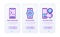 Programming thin line icons set: mobile programming, app development, app testing. Modern vector illustration for user mobile