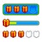 Progress bar with gift boxes