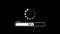 Progress bar motion graphic and circle rotating loading icon on black background. Animation motion graphic.