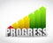 Progress business graph illustration design