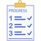 Progress check list vector icon isolated on white