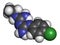 Proguanil prophylactic malaria drug molecule.