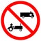 Prohibit Agricultural Vehicles Symbol Sign,Vector Illustration, Isolate On White Background, Label. EPS10