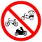 Prohibit Bicycle Or Tricycle Symbols Sign,Vector Illustration, Isolate On White Background, Label. EPS10