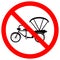 Prohibit Bicycle Or Tricycle Symbols Sign,Vector Illustration, Isolate On White Background, Label. EPS10