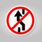 Prohibit Changing Lane, Do Not Go Left, No Change Traffic Lanes To The Left Symbol Sign Isolate On White Background,Vector