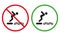 Prohibit Diving Red Stop Symbol. Allowed Diving Water Notice Green Sign. Caution Dive in Pool Pictogram. Information