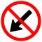 Prohibit Keep Left by The Arrow Red Circle Traffic Road Symbol Sign Isolate On White Background,Vector Illustration EPS.10