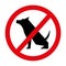 prohibited dogs isolated icon design