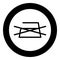 Prohibited Ironing is not allowed Clothes care symbols Washing concept Laundry sign icon in circle round black color vector