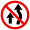 Prohibited Overtaking Traffic Sign,Vector Illustration, Isolate On White Background Label. EPS10