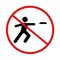 Prohibited playing flying disc symbol