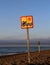 Prohibiting sign on the beach