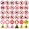 prohibiting signs set illustration