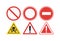 prohibiting signs set illustration