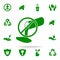 prohibition of discharges green icon. greenpeace icons universal set for web and mobile