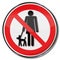 Prohibition for dogs on a leash