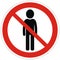 Prohibition of entry to pedestrians, traffic sign, vector icon