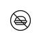 prohibition of fast food icon. Detailed set of farm icons. Premium quality graphic design icon. One of the collection icons for