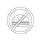 prohibition of fast food icon. Element of Sport for mobile concept and web apps icon. Outline, thin line icon for website design