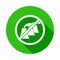 prohibition of harmful emissions green icon in Badge style with shadow
