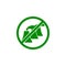 prohibition of harmful emissions green icon. Element of nature protection icon for mobile concept and web apps. Isolated prohibiti