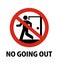 Prohibition icon illustration / No going out, grounded