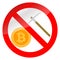 Prohibition icon mining bitcoin