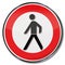 Prohibition for pedestrians