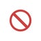 Prohibition, restriction flat icon