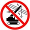 Prohibition Sign Do Not Operate Crane Overhead Power Lines Symbol