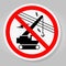 Prohibition Sign Do Not Operate Crane Overhead Power Lines Symbol