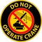 Prohibition Sign Do Not Operate Crane Overhead Power Lines Symbol